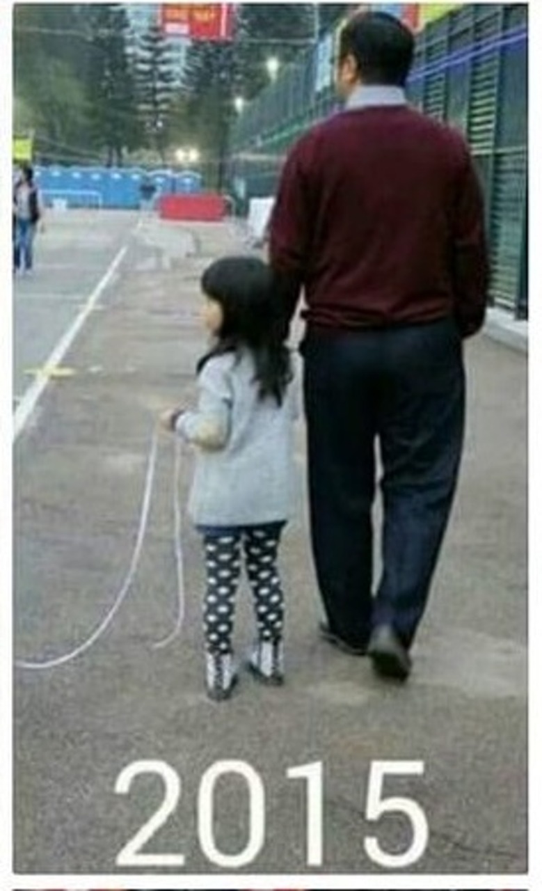 見證她愈長愈高。